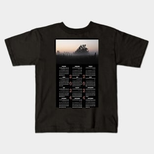 In a Twilight Mist • 2024 Year-at-a-glance Calendar Kids T-Shirt